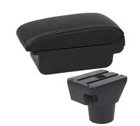 CRJIMX For KIA For Rio 2 Armrest Box For KIA For Rio 2006-2011 Car Armrest Box Accessories Interior Storage Box Retrofit(B3 Black white 3USB)