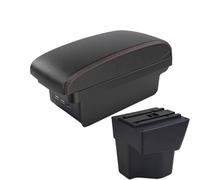 CRJIMX For KIA For Rio 3 For K2 X-line Rio 3 2011 2012 2013 2014 2015 2016 Car Armrest Accessories Interior Storage Box 3usb(B1 Black red 3USB)