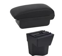 CRJIMX For KIA For Rio 5 2012 2013 2014 2015 2016-2019 Car Armrest Box Leather Arm Rest Center Console Storage Box(B1 Black Line)