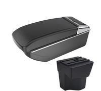 CRJIMX For KIA For Rio 5 Armrest 2014 2013 2012 2015 2016 2017 2018 2019 Car Armrest Box Storage Box Car Accessories(B2 black line NO USB)
