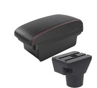CRJIMX For Kia For Rio II 2005 2006 2007 2008 2009 2010 2011 Car Armrest Box Center Storage Modified Interior Car Accessories(A1 Black red NO USB)