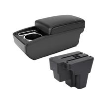CRJIMX For KIA For Rio Lx Cerato For STONIC Central Armrest Box Retrofit Part Storage Box Car Accessorie(A2 black line No USB)