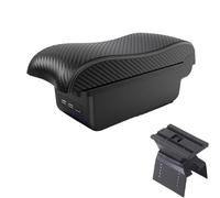 CRJIMX For Lada For Vesta SW Cross Sport Center Console Armrest Box Storage Box With Usb Interface Cup Holder(B3 Black white 3USB)
