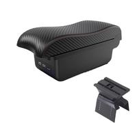 CRJIMX For Lada For Vesta SW Cross Sport Center Console Armrest Box Storage Box With Usb Interface Cup Holder(B1 Black red 3USB)