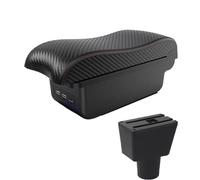 CRJIMX For LADA For XRAY Car Armrest Box Central Box Dedicated Retrofit Interior With USB Car Accessories(B1 Black red 3USB)