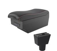 CRJIMX For LADA For XRAY Car Armrest Box Central Box Dedicated Retrofit Interior With USB Car Accessories(A1 Black red 7USB)