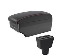 CRJIMX For LADA For XRAY Car Armrest Box Central Storage Box Retrofit Interior With USB Car Accessories(A1 Black red 7USB)