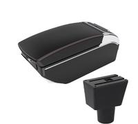 CRJIMX For LADA For XRAY Car Armrest Box Central Storage Box Retrofit Interior With USB Car Accessories(A1 Black red 7USB)