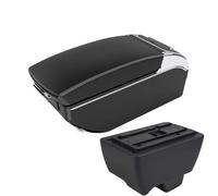 CRJIMX For Mahindra For Bolero Armrest Box Universal Car Central Armrest Storage Box Cup Holder Ashtray(Black white 7 USB)