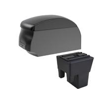 CRJIMX For Mahindra For Xylo For Xylo D2D4 E4 Universal Car Central Armrest Storage Box With Usb Interface Cup Holde(A2 Black single)
