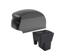 CRJIMX For Mahindra For Xylo For Xylo D2D4 E4 Universal Car Central Armrest Storage Box With Usb Interface Cup Holde(B2 Black double)