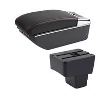 CRJIMX For Mazda 2 Car Armrest Box Central Storage Box Interior Retrofit Parts With USB Car Accessories(D1 red line 7USB)