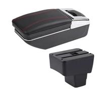 CRJIMX For Mazda 2 Car Armrest Box Central Storage Box Interior Retrofit Parts With USB Car Accessories(A1 red line No USB)
