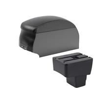 CRJIMX For Mazda 2 CX-3 CX3 Skyactiv Version For CX-3 Car Armrest Storage Box Car Accessories Charging USB(B2 Black double)
