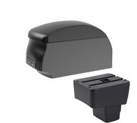 CRJIMX For Mazda 2 CX-3 CX3 Skyactiv Version For CX-3 Car Armrest Storage Box Car Accessories Charging USB(A2 Black single)