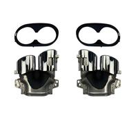 CRJIMX For Mercedes For Benz GLB X247 GLB220 250 GLB35 GLB45 AMG Refitting 2020+ Car Rear Bumper Turbo Muffler Exhaust Tips Pipe Exits(Silver A)