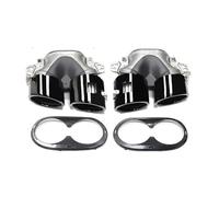 CRJIMX For Mercedes For Benz GLB35 A45S Stainless Steel Rear Exhaust Upgraded Four Outlet Black Muffler Tailpipe Auto Accesories(BLACK)