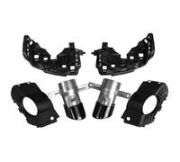 CRJIMX For Mercedes For Benz H247 GLA180 GLA200 GLA220 GLA250 GLA35 AMG 2020 2021 2022+ Rear Bumper Turbo Muffler Exhaust Tips Pipe Exits(BLACK)