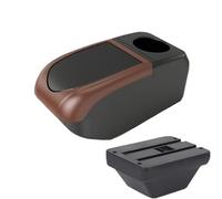 CRJIMX For MG ZS Car Armrest Box Central Storage Box Interior Retrofit With USB Car Interior Accessories(B3 Brown frame 6USB)