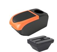 CRJIMX For MG ZS Car Armrest Box Central Storage Box Interior Retrofit With USB Car Interior Accessories(B2 Orange frame 6USB)