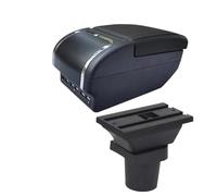 CRJIMX For Mitsubishi For Colt Armrest Box For Colt PLUS Car Armrest Central Storage Box(E black line 9USB)