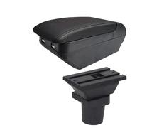 CRJIMX For Mitsubishi For Colt Armrest Box For Colt PLUS Car Armrest Central Storage Box(H All Black 4 USB)
