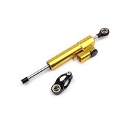 CRJIMX For MT10 MT07 MT09 MT03 Universal Motorcycle Adjustable Steering Damper Stabilizer 256mm(Gold-Silver)