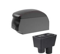 CRJIMX For N&issan For Almera Car Armrest Box Storage Box Refit Accessories Central Armrest Box(A1 Black Red single)