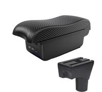 CRJIMX For N&issan For March For Micra K13 MK4 IV For Sunny 2010-2016 2017 2018 2019 2020 2021 2022 2023 Car Armrest Box Storage Box(B3 Black white 3USB)