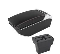 CRJIMX For N&issan For Note E-Power Armrest Box For N&issan ForNote Central Storage Box Interior Retrofit 2016-2022(Black red 7 USB)