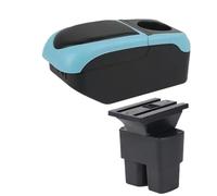 CRJIMX For N&issan For NV200 Armrest Box For NV200 Evalia Car Armrest Storage Box Interior Retrofit Parts Car Accessories(Black-blue 6USB)