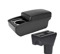 CRJIMX For N&issan For Sunny For March For Micra K13 2010 2011 2012 2013 2014-2022 Car Armrest Arm Storage Box Retrofit Parts(A2 black line No USB)