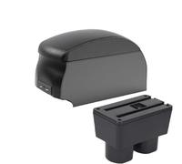 CRJIMX For N&issan For Tiida C11 For Latio Car Armrest Box Interior Center Storage Box Car Accessories(B2 Black double)