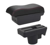 CRJIMX For Opel For Astra Armrest Box For Astra H 2006 2007 2008 2009 2010 2011 Car Armrest Curved Surface Storage Box(B1 Black red 3USB)