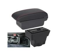 CRJIMX For Opel For Astra J 2012 2013 2014 2015 2016 2017 2018-2022 Car Armrest Box Auto Storage Box Arm Bracing Interior Details(B1 Black red 3USB)