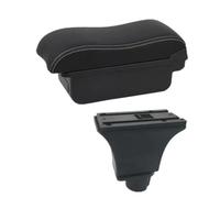 CRJIMX For Opel For Corsa C Armrest Box For Opel For Corsa C Car Armrest Central Storage Box Retrofit With USB(A3 Black white NO USB)