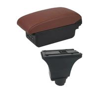 CRJIMX For Opel For Corsa C Armrest Box For Opel ForCorsa C Car Armrest Central Storage Box Retrofit With USB(B6 brown 3USB)