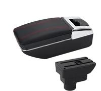 CRJIMX For Opel For Corsa D Armrest Box For Opel For Corsa Central Armrest Box Interior Parts Storage Box(A1 Black red NO USB)
