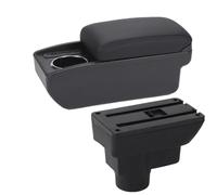 CRJIMX For Opel For Corsa For Corsa D Car Armrest Box Storage Box Cup Holder Retrofit Parts Interior Car Accessories(B2 Black line 6USB)