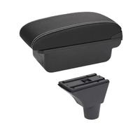 CRJIMX For Opel For Meriva Car Armrest Box Center Console Arm Elbow Support Storage Case(A-Black white line)