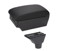 CRJIMX For Opel For Meriva Car Armrest Box Center Console Arm Elbow Support Storage Case(C-Black black line)