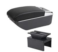CRJIMX For Opel For Zafira B Armrest Interior Parts Retrofit Parts Car Armrest Center Storage Box With USB LED Light(D2 black line 7USB)