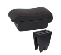 CRJIMX For Peugeot 107 Car Armrest Box Store Box Retrofit Parts Interior Details Car Accessories (B2 red line 3USB)