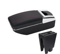 CRJIMX For Peugeot 107 Central Armrest Box Interior Car Accessories Store Box(A1 Black red NO USB)