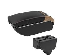 CRJIMX For Peugeot 2008 Armrest Box For Peugeot 208 2019-2024 Car Armrest Storage Box With Usb Interface(Black red No USB)