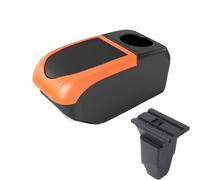 CRJIMX For PEUGEOT 206 Armrest Box For Peugeot 206 Cc Cabrio Car Armrest Storage Box Interior Retrofit Parts Car Accessories(B2 Orange frame 6USB)