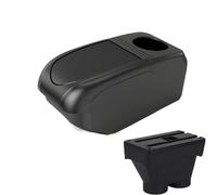 CRJIMX For Peugeot 208 2012-2018 Central Armrest Box Storage Box Car Accessories Retrofit Parts Auto Holder Ashtray(B1 Black Frame 6USB)