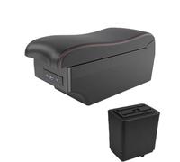 CRJIMX For Peugeot For Partner Tepee Car Armrest Storage Box Car Accessories Charging USB Interface(A1 Black red 7USB)