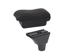 CRJIMX For R&enault For Sandero Stepway Armrest Box For Dacia For R&enault For Sandero For Logan 2 Car Armrest Box Storage Box(B2 Black red 3 USB)
