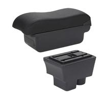 CRJIMX For S&koda For FABIA Armrest Box For S&koda For Fabia II 2 Car Armrest 2008-2014 Curved Surface Leather Car Storage Box(C2 Black line NO USB)